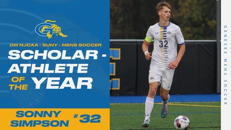 Simpson Shines as Student Athlete Of The Year in Men's Soccer