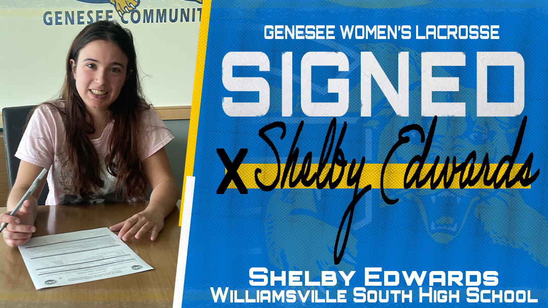 Shelby Edwards signs her letter of intent to join GCC Women's Lacrosse.